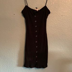 Button up black dress